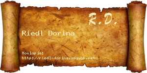 Riedl Dorina névjegykártya
